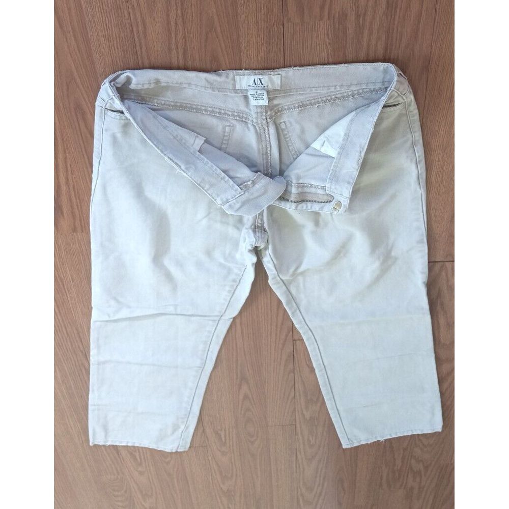 size 29x25 in Armani Exchange Women's Denim Pants color Beige